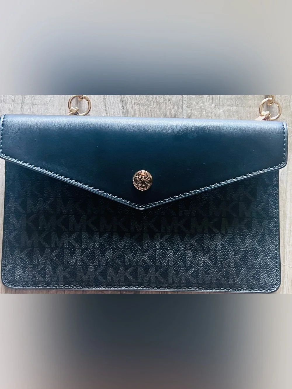 Michael Kors Jet Set Small Envelope Flap Crossbody Bag Gold Hardware